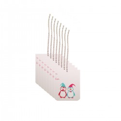 Holiday Gift Tag Happy Penguins